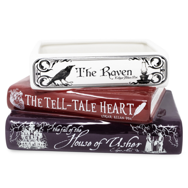 Stacked Book Planter - Edgar Allan Poe