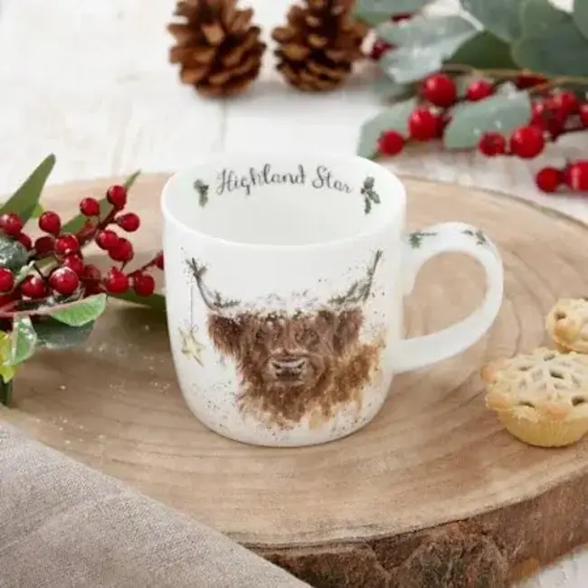 Wrendale 'HIGHLAND STAR' Highland Cow Mug - 11oz