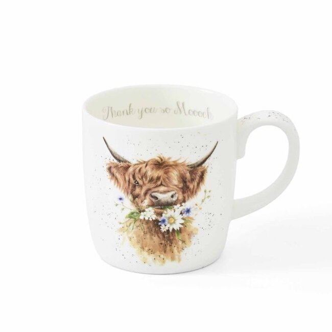 WRENDALE 'THANK YOU' Highland Cow Large Mug - 14oz