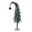 Faux Evergreen Tree with Red Ball Ornament - 14"