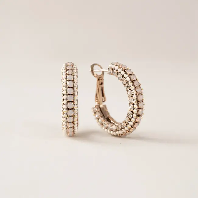 Lover’s Tempo Astaire Hoop Earrings - White