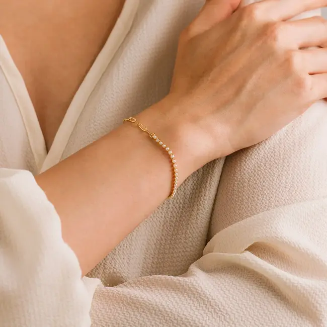 Lover’s Tempo Tennis Paperclip Bracelet