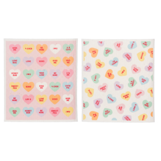 Candy Heart Dishcloth (more colours)