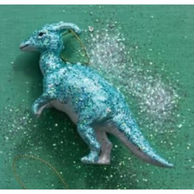 Resin Dino Ornament with Sequins & Glitter (more colours)