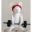 Wool Felt Workout Mouse Ornament (more designs)