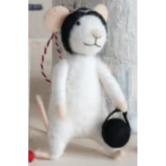 Wool Felt Workout Mouse Ornament (more designs)