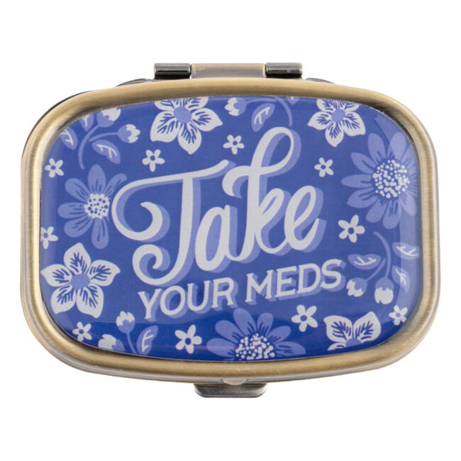 Small Metal Pill Case Take Your Meds