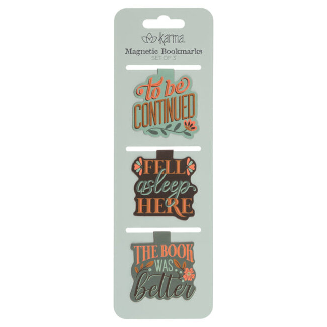 Set of 3 - Magnetic Bookmarks - Quotes