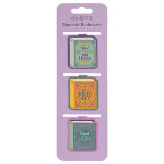Set of 3 - Magnetic Bookmarks - Books