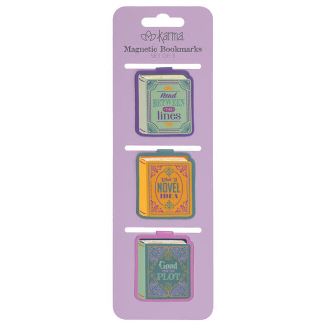 Set of 3 - Magnetic Bookmarks - Books