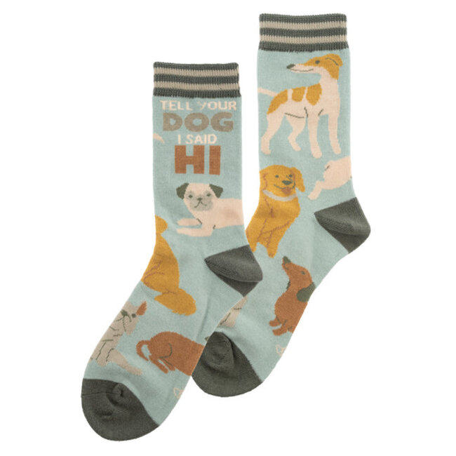 Crew Socks Tell Your Dog I Said Hi