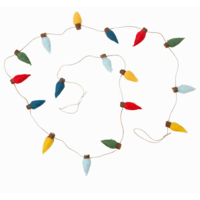 Felt Christmas Light-Shaped Garland - 6 ft