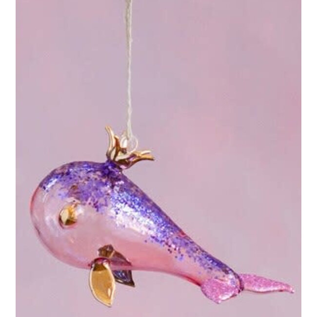 Glitterville Whale Ornaments (more colours)