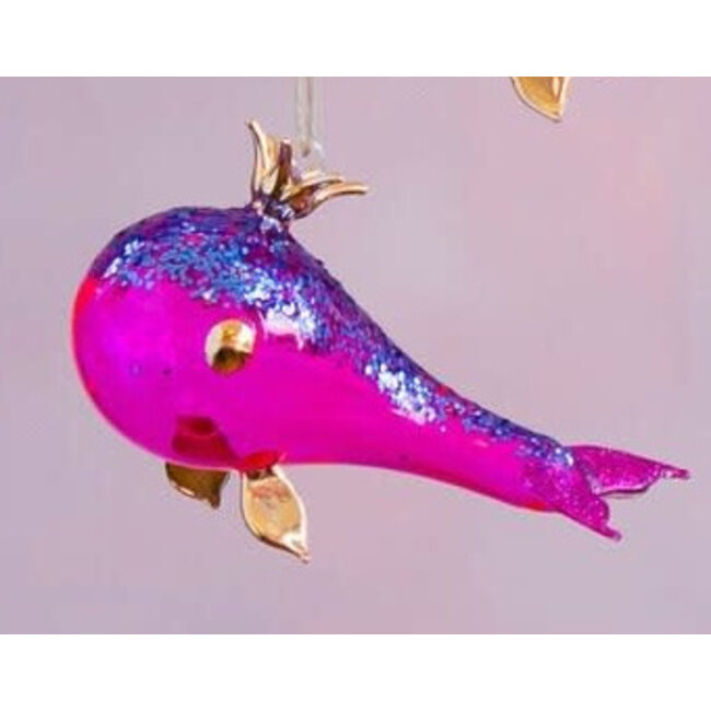 Glitterville Whale Ornaments (more colours)