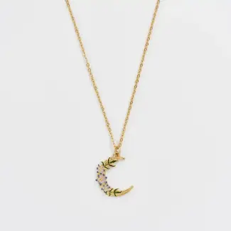 Fable England Nightshade Moon Gold Chain Necklace