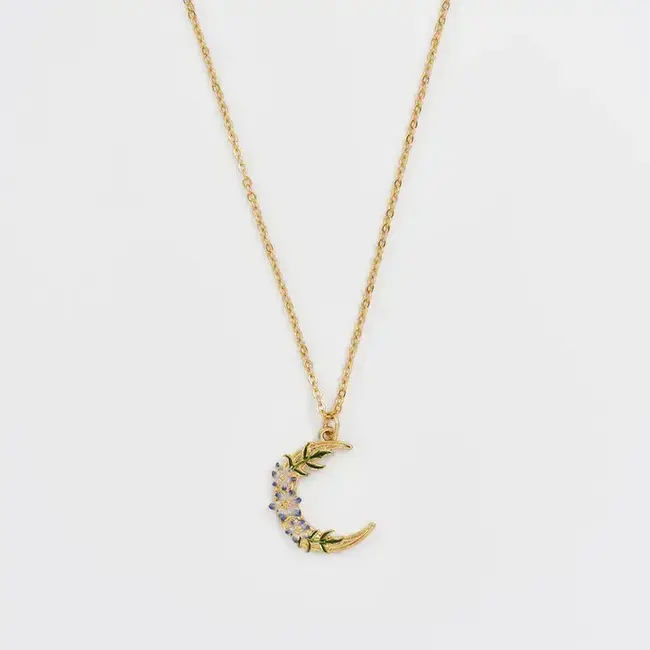 Fable England Nightshade Moon Gold Chain Necklace