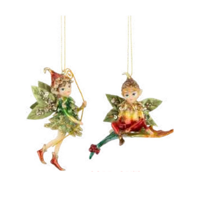 Painted Resin Fairies Ornaments