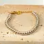 Hackney Nine Nandama Gold Triple Layered Cubic Zirconia Tennis Bracelet