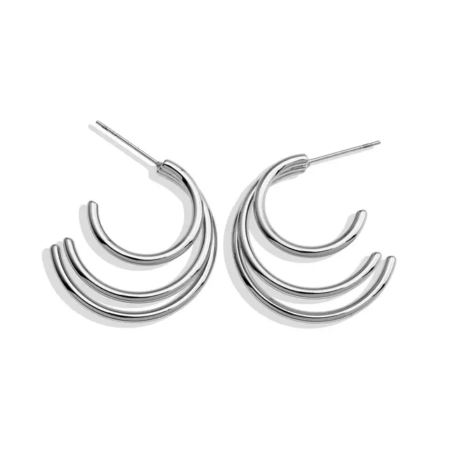 Hackney Nine Ailsa Hoop Earrings - Silver