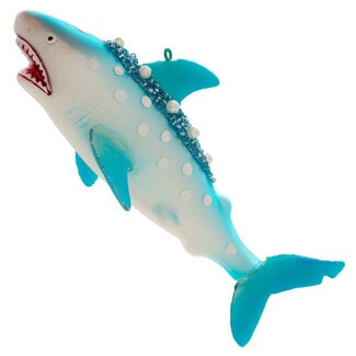 Funky Shark Glass Ornament