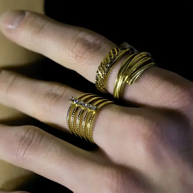 Hackney Nine Bondy Adjustable Stacked Ring