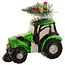 Tractor With Tree Glass Ornament