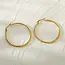Hackney Nine Bianca Gold Classic Hoop Earrings - 4cm