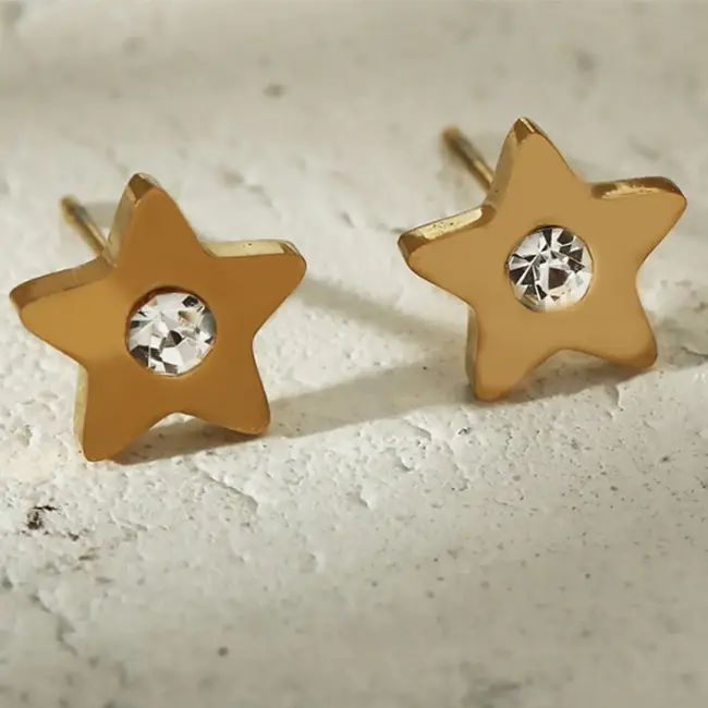 Hackney Nine Layla Star Stud Earrings - Gold