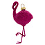 Glitter Flamingo Glass Ornament Hot Pink