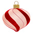 Felted Candy Stripe Drop Glass Ornament