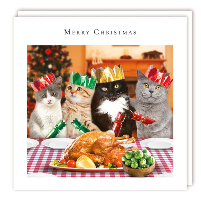 Cards - Merry Christmas Cat Feast