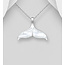 Sterling Sterling & Shell Whale Tail Necklace