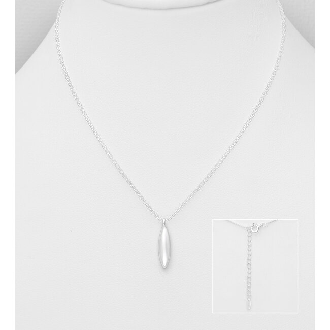 Sterling Sterling Silver Drop Necklace 16"-17 1/2"