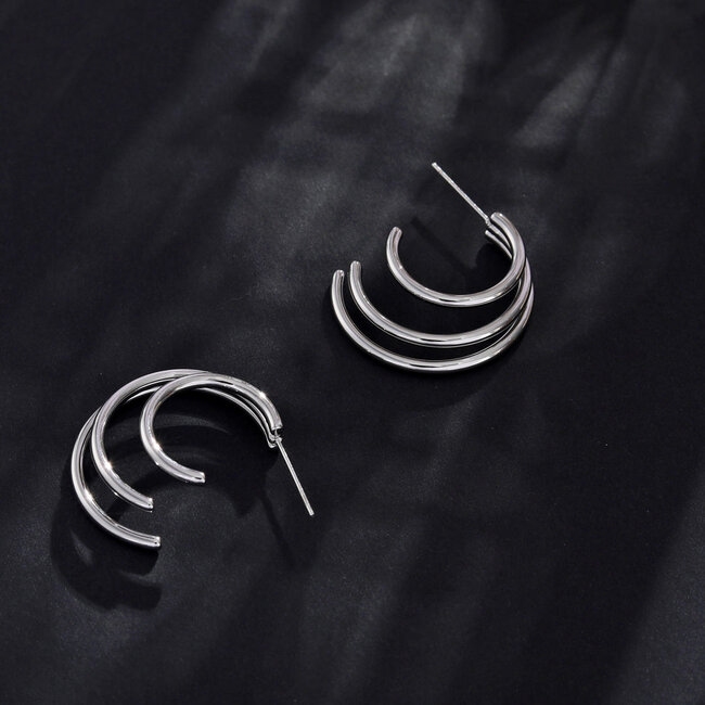 Hackney Nine Ailsa Hoop Earrings - Silver