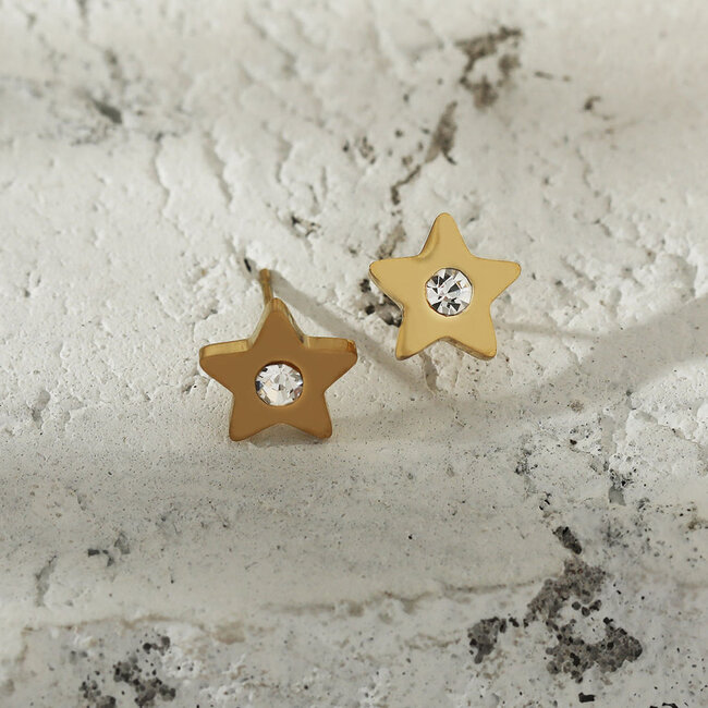Hackney Nine Layla Star Stud Earrings - Gold