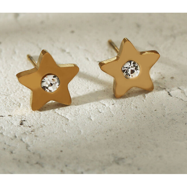 Hackney Nine Layla Star Stud Earrings - Gold