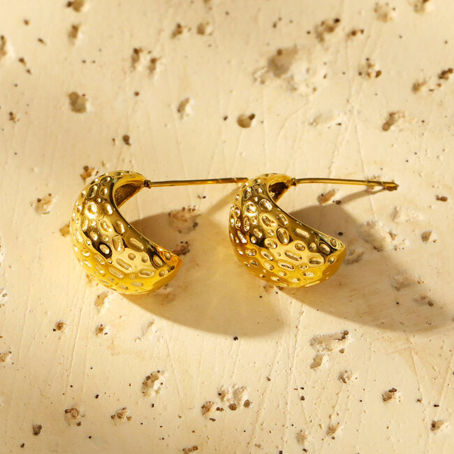 Hackney Nine Aversa Hoop Earrings - Gold