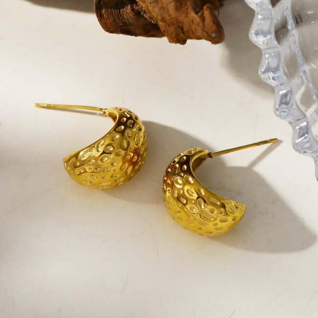 Hackney Nine Aversa Hoop Earrings - Gold