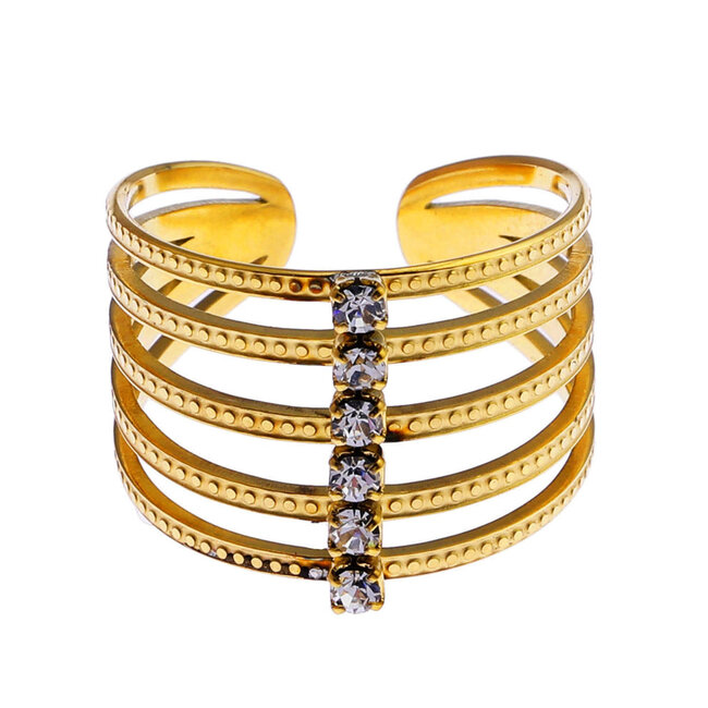 Hackney Nine Bondy Adjustable Stacked Ring