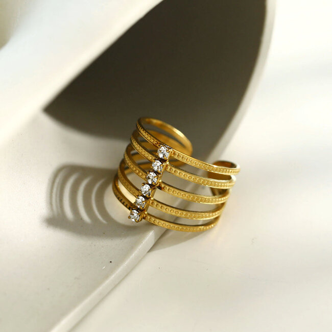 Hackney Nine Bondy Adjustable Stacked Ring