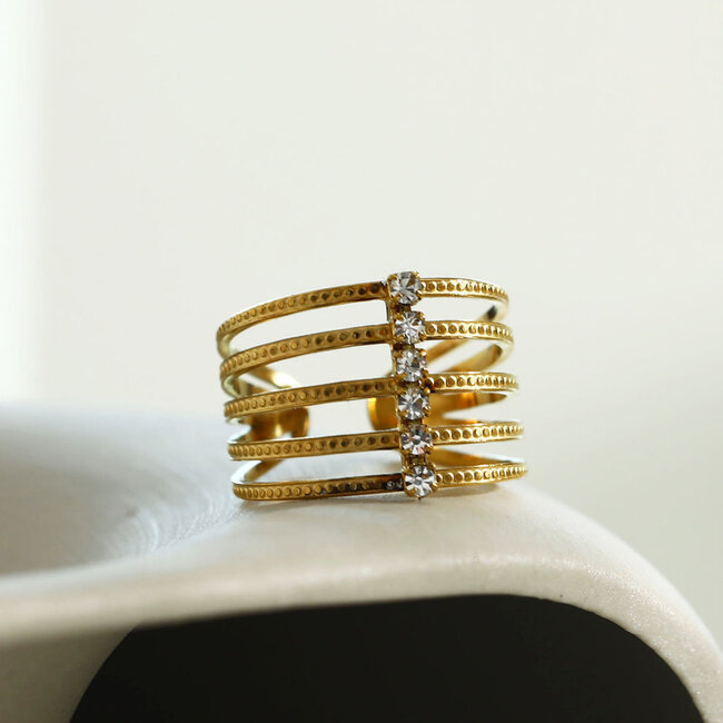 Hackney Nine Bondy Adjustable Stacked Ring