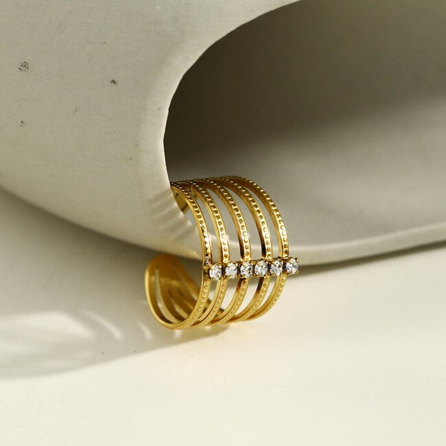 Hackney Nine Bondy Adjustable Stacked Ring