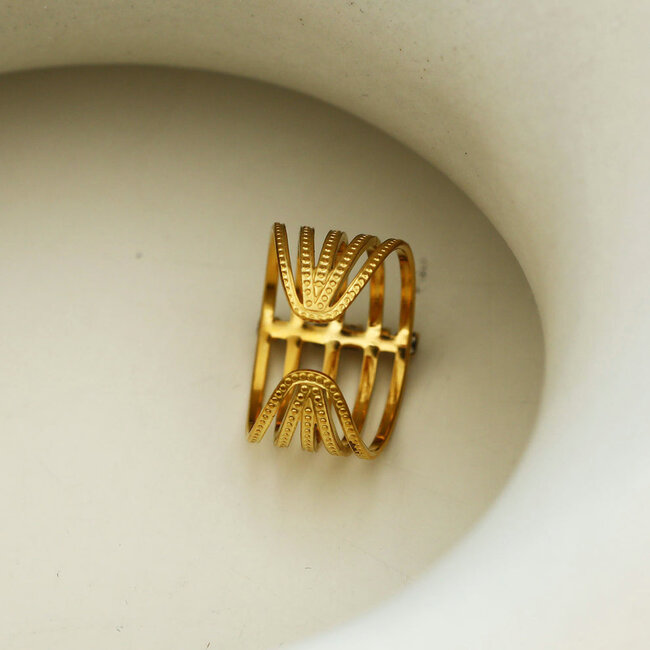 Hackney Nine Bondy Adjustable Stacked Ring