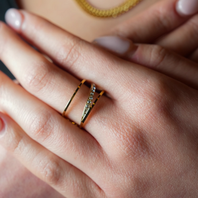 Hackney Nine Urduja Multi Stacked Adjustable Ring