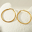Hackney Nine Bianca Gold Classic Hoop Earrings - 4cm