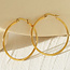 Hackney Nine Bianca Gold Classic Hoop Earrings - 4cm