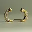 Silk Purse, Sow's Ear Gold Vermeil Moon Stud Earrings