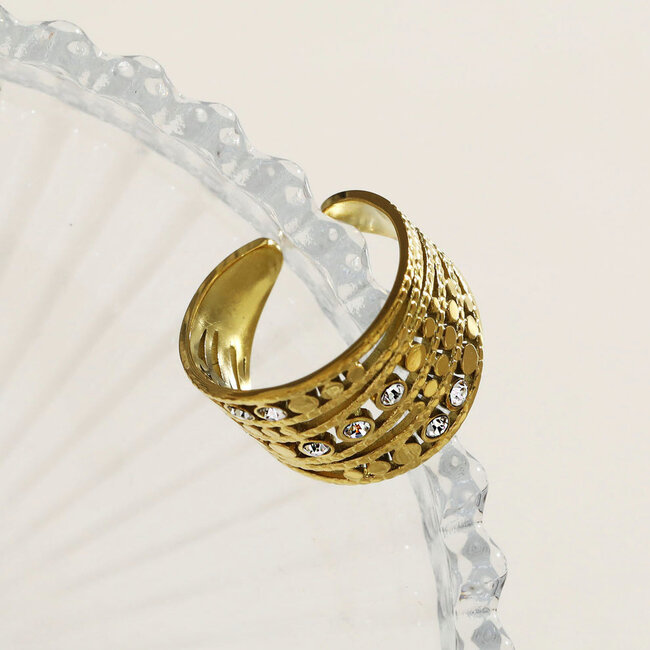 Hackney Nine Buena Multi Banded Adjustable Ring