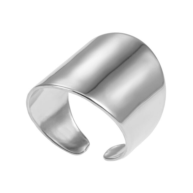 Hackney Nine Gokou Adjustable Wide Band Silver Ring