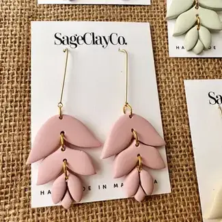 SageClayCo Irene Earrings - Lilac